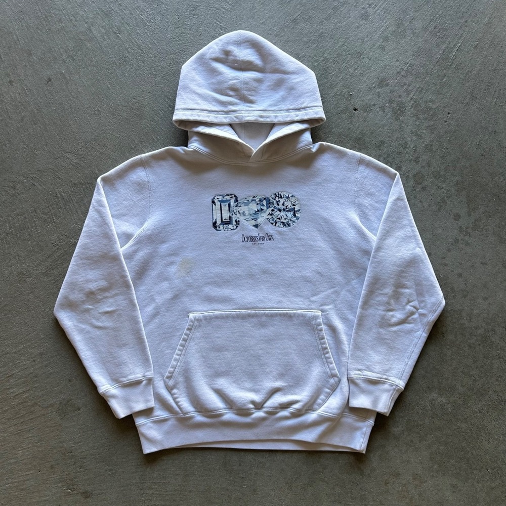OVO Diamond Sweatshirt Size Small‎ White Hoodie October's Very Own Drake Graphic